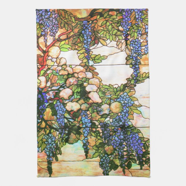 Linge De Cuisine Nature en verre souillé de Nouveau Tiffany d'art (Vertical)
