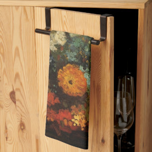 Linge De Cuisine Nature morte Vase avec Zinnias par Vincent van Gog