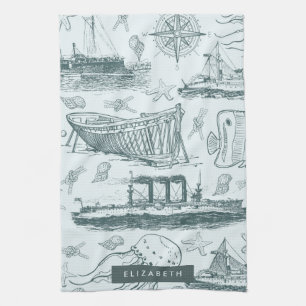 Linge De Cuisine Nautique vintage