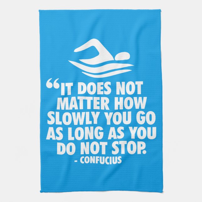 Linge De Cuisine NE PAS S'ARRÊTER - Nager Motivationnel (Vertical)