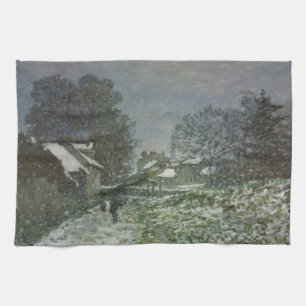 Linge De Cuisine Neige à Argenteuil par Claude Monet