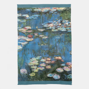 Linge De Cuisine Nénuphars de Claude Monet, Impressionnisme Vintage