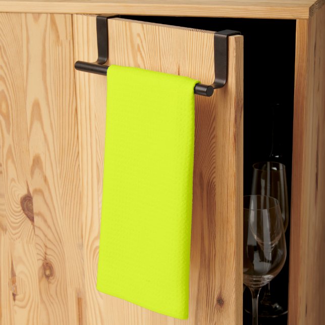 Linge De Cuisine Neon Chartreuse couleur solide | Couleur tendance (Pliage en tiers)