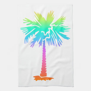 Linge De Cuisine néon palmier tropical été coloré