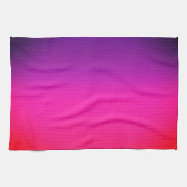 Linge De Cuisine Neon Purple et pink ombre design abstrait (Horizontal)