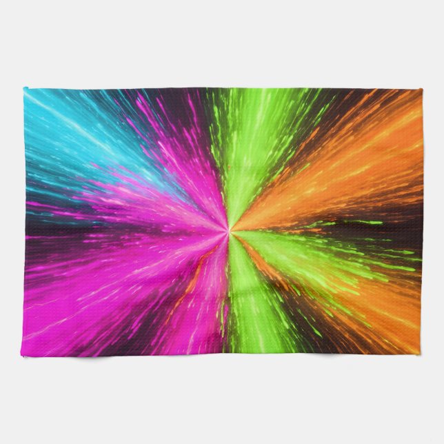 Linge De Cuisine Neon Radial Burst Explosion (Horizontal)