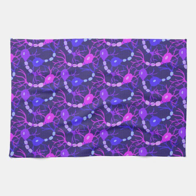Linge De Cuisine Neurones connectés Neon Purple (Horizontal)