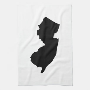 Linge De Cuisine New Jersey en noir et blanc