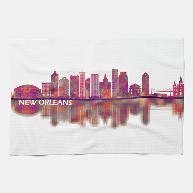 Linge De Cuisine New Orleans Louisiana Skyline (Horizontal)