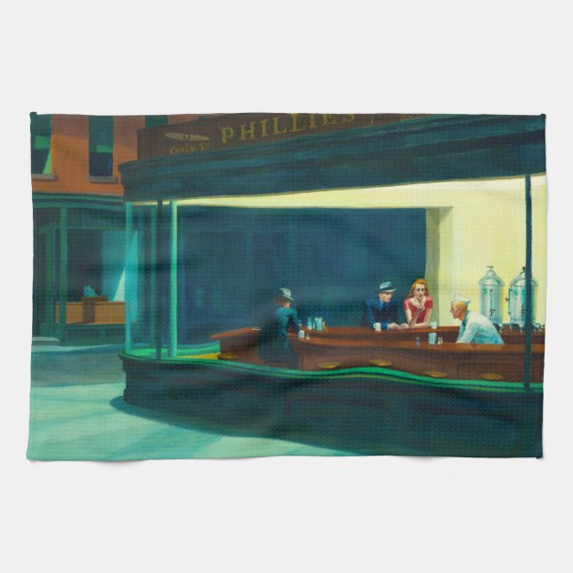 Linge De Cuisine Nighthawks, 1942 par Edward Hopper (Horizontal)