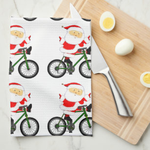 Linge De Cuisine Noël à vélo