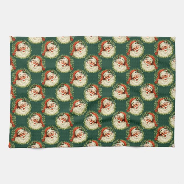 Linge De Cuisine Noël au beau Père Noël (Horizontal)