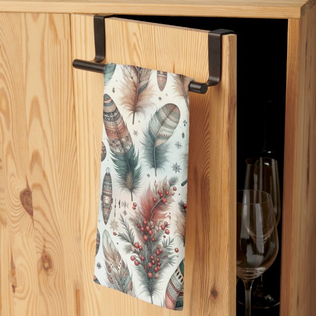 Linge De Cuisine Noël Boho (Pliage en tiers)