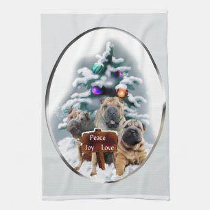 Linge De Cuisine Noël chinois Shar-Pei