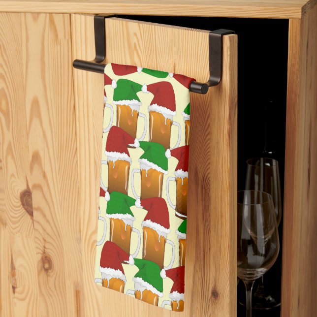 Linge De Cuisine Noël de la bière (Pliage en tiers)