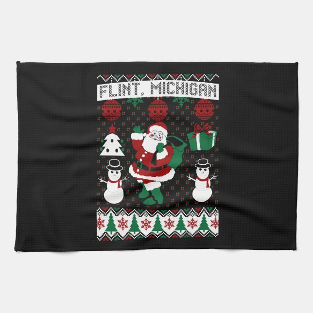 Linge De Cuisine Noël Douille moche Flint Michigan (Horizontal)