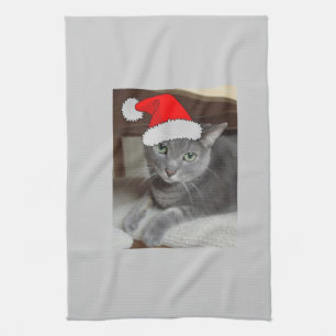 Linge De Cuisine Noël du chat bleu russe