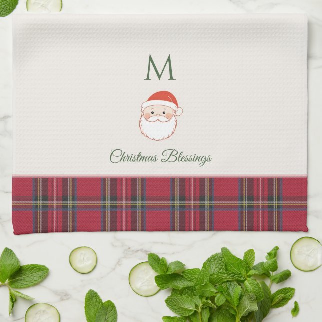 Linge De Cuisine Noël du Père Noël sur mesure (Plié)