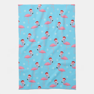 Linge De Cuisine Noël Flamant rose