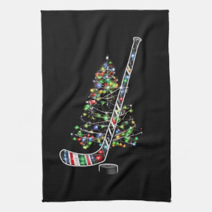 Linge De Cuisine Noël Hockey Sports Bal Santa Hat Noël