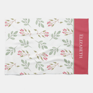 Linge De Cuisine Noël Hot Pink Holly Berry