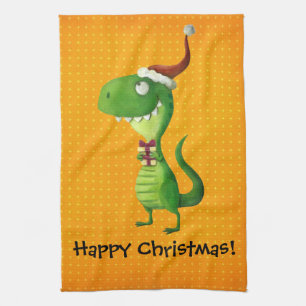 Linge De Cuisine Noël mignon T-rex