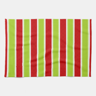 Linge De Cuisine Noël Vacances Vert & Rouge Motif