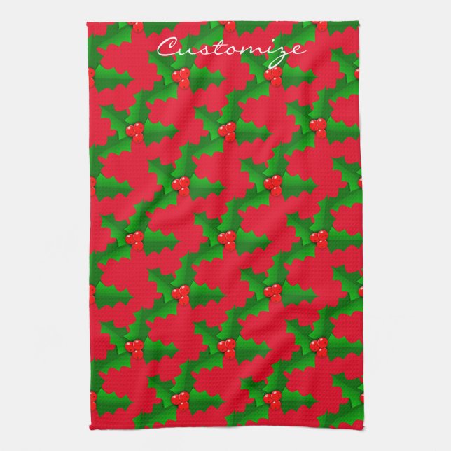 Linge De Cuisine Noël Vert et rouge saint Thunder_Cove (Vertical)