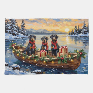 Linge De Cuisine Noël Weimaraner Bateau Férié