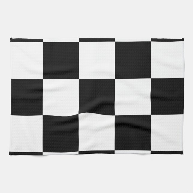 Linge De Cuisine Noir et blanc (Horizontal)