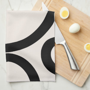 Linge De Cuisine Noir et blanc Abstrait