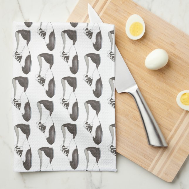 Linge De Cuisine Noir et blanc Oxford Tap Chaussure Danse Enseignan (Quart Plié)