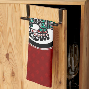 Linge De Cuisine Noir noir noir amérindien Thunderbird