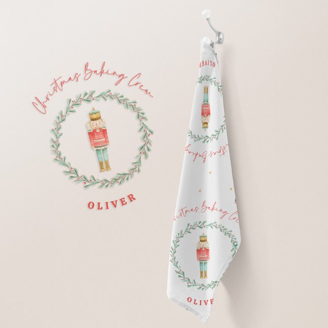 Linge De Cuisine Noisette traditionnelle botanique de Noël mignon (Créateur téléchargé)