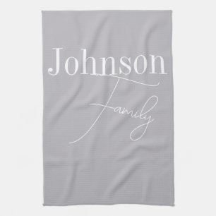 Linge De Cuisine Nom de famille moderne personnalisé