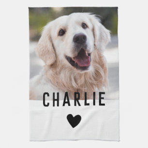 Linge De Cuisine Nom de la photo Modern Heart Dog