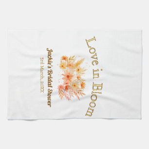 Linge De Cuisine nom de love in bloom rétro bohème jaune pour la fê