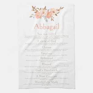 Linge De Cuisine Nom Écriture Chrétienne Identité Bible Floral