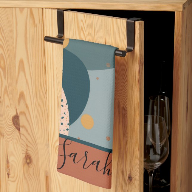 Linge De Cuisine Nom personnalisé Boho (Pliage en tiers)