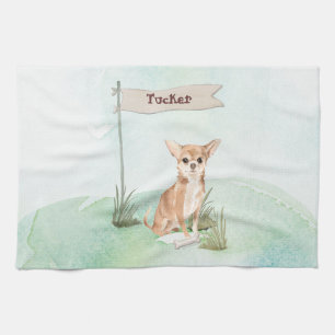 Linge De Cuisine Nom personnalisé Chihuahua Pet Dog