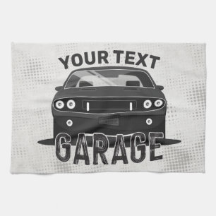 Linge De Cuisine Nom personnalisé Classic Muscle Garage Retro