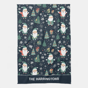 Linge De Cuisine Nom personnalisé Noël Père Noël