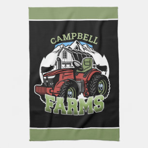 Linge De Cuisine Nom personnalisé Pays Fermes Grange Tracteur Fermi