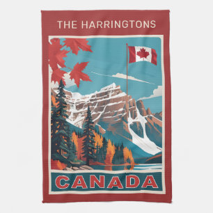 Linge De Cuisine Nom personnalisé Poster de voyage Canada