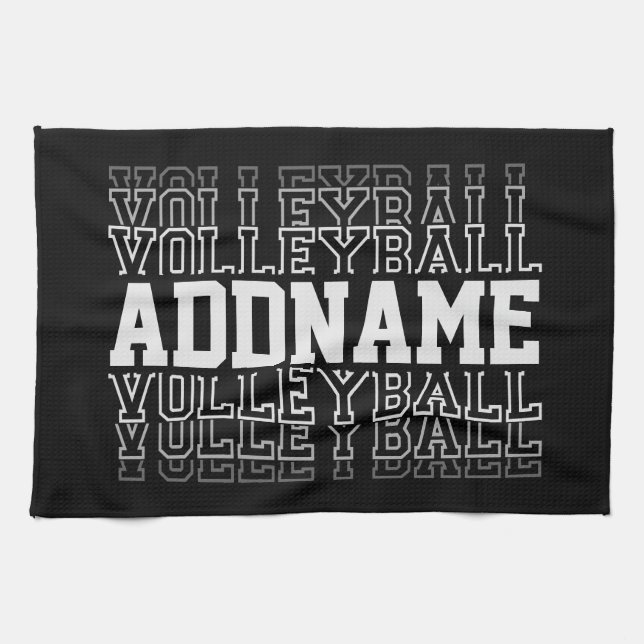 Linge De Cuisine NOM PERSONNALISÉ Vanisant Volleyball Logo Joueur d (Horizontal)