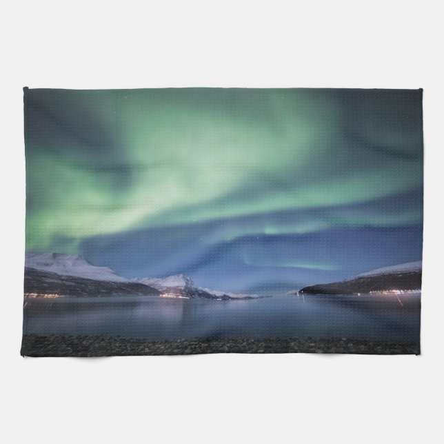 Linge De Cuisine Northern Lights Norvège (Horizontal)