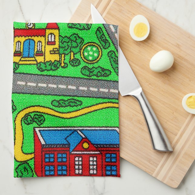 Linge De Cuisine nostalgie des années 90, Voiture Road nostalgie Ra (Quart Plié)