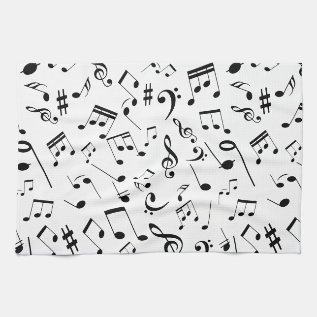Linge De Cuisine Notes musicales 3 (Horizontal)