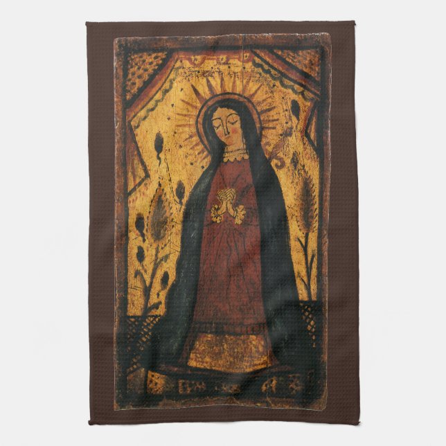 Linge De Cuisine Notre-Dame de Guadalupe par Pedro Antonio Fresquis (Vertical)