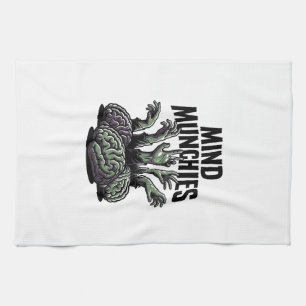 Linge De Cuisine Nourriture de cerveau de mort-vivant Vintage Mains